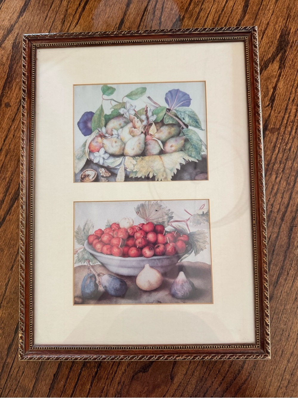 Framed Vintage Botanical Fruit Print Italian Still Life Wall Art 11.5x16